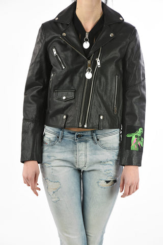 Leather Crop L-AIMEE Biker Jacket