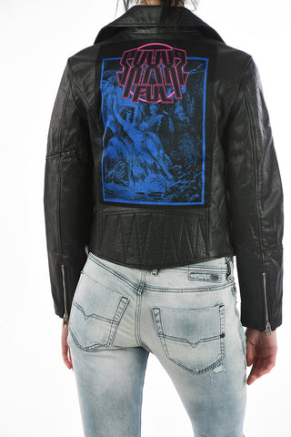 Leather Crop L-AIMEE Biker Jacket