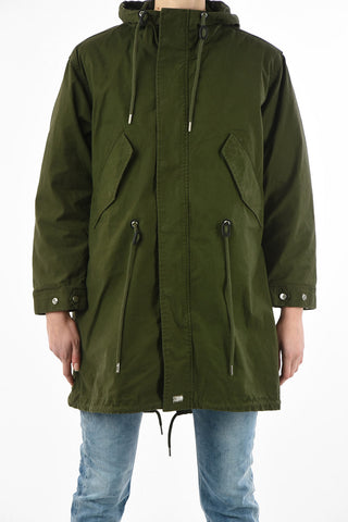 Snap Button Faux Fur inner R-WIKIBI Parka jacket JACKET