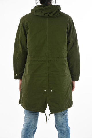 Snap Button Faux Fur inner R-WIKIBI Parka jacket JACKET