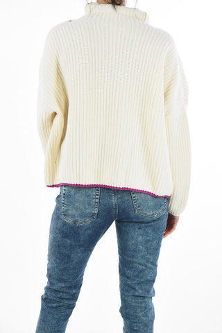 Turtleneck M-WARM Knit Cable Sweater