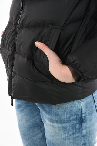 Full zip W-CLAUDINE-HOOD down jacket