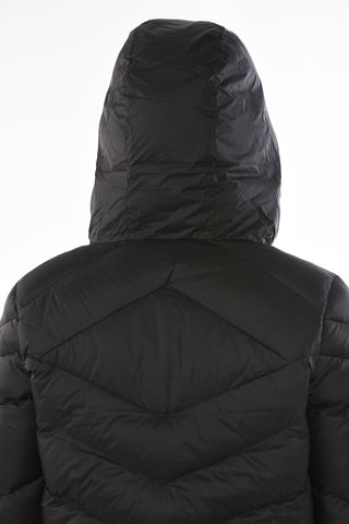Full zip W-CLAUDINE-HOOD down jacket