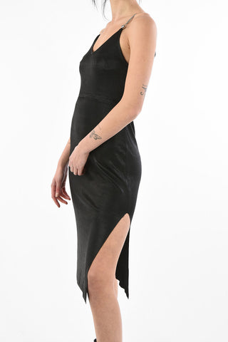 spaghetti strap double split-side hem M-FOIL bodycon dress