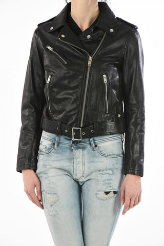Leather Crop L-TAMMY Biker Jacket