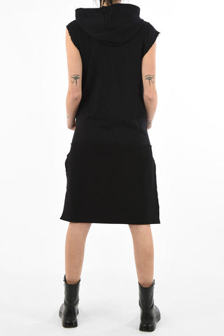 double split-side hem Sweat knee length D-KYLI dress with Hood