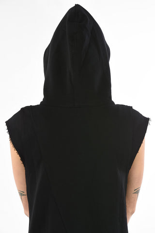double split-side hem Sweat knee length D-KYLI dress with Hood