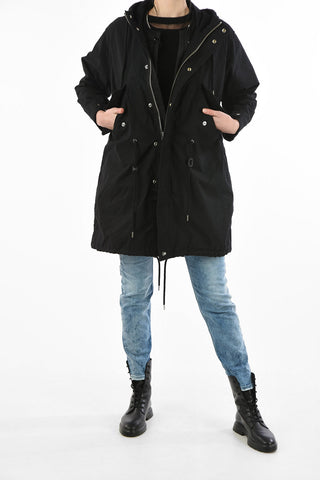 Snap Button Faux Fur Inner R-WIKIBI Parka Jacket