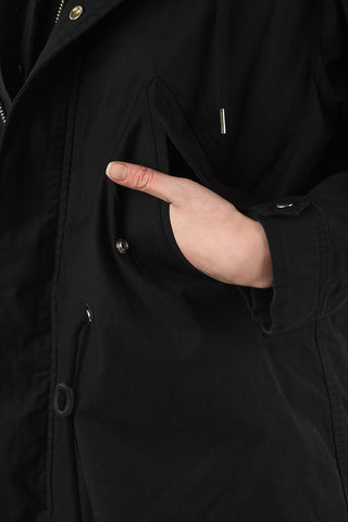 Snap Button Faux Fur Inner R-WIKIBI Parka Jacket