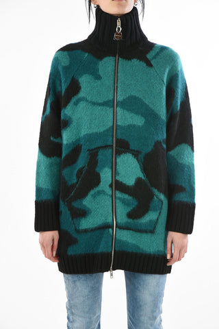 Camouflage Oversize M-BRUSH Sweater with Front Pocket 