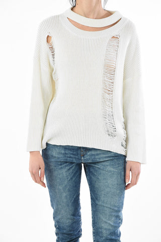 Distressed M-BOB chocker Sweater