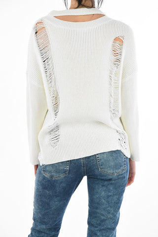 Distressed M-BOB chocker Sweater
