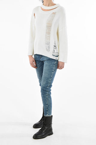 Distressed M-BOB chocker Sweater