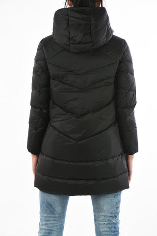 Full Zip W-PATLONG-NEW Down Jacket with hood
