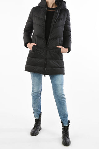 Full Zip W-PATLONG-NEW Down Jacket with hood