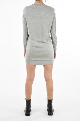 Logo Embroidery Sweat Crew-Neck D-YVONNE Mini Dress