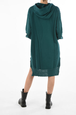 Distressed detail Sweat D-ILSE Asymmetric mini dress
