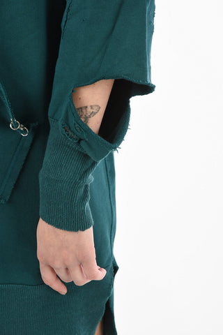 Distressed detail Sweat D-ILSE Asymmetric mini dress