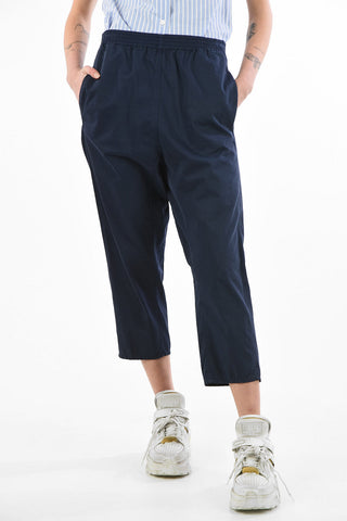 MM6 Drawstring Low-Waist Cropped Pants