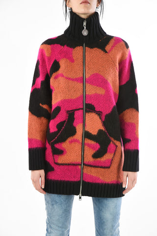 Camouflage Oversize M-BRUSH Sweater with Front Pockets