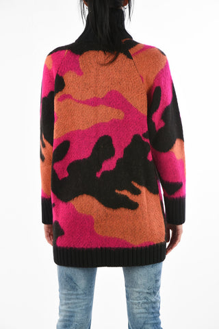 Camouflage Oversize M-BRUSH Sweater with Front Pockets