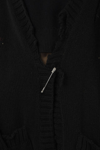 Distressed effect Oversize M-LOVES Cardigan