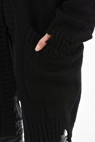 Distressed effect Oversize M-LOVES Cardigan