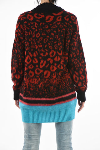 Embroidered M-STA Oversize Cardigan