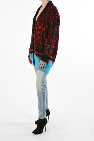 Embroidered M-STA Oversize Cardigan