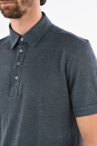 Linen 4 Button Polo Shirt