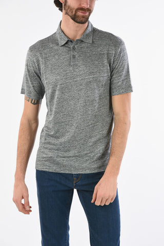 ZZEGNA Linen 3 Button Polo Shirt