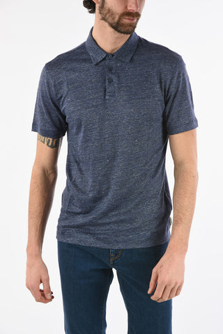 ZZEGNA Linen 3 Button Polo Shirt