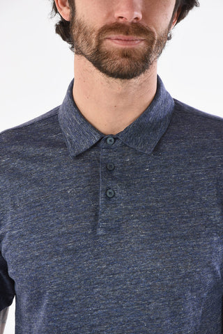 ZZEGNA Linen 3 Button Polo Shirt