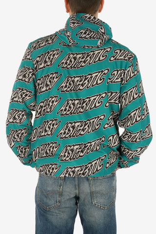 All Over Graffiti Print J-SABORU Jacket with Hood