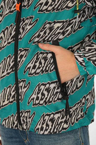 All Over Graffiti Print J-SABORU Jacket with Hood