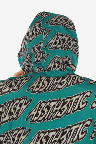 All Over Graffiti Print J-SABORU Jacket with Hood