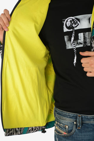 All Over Graffiti Print J-SABORU Jacket with Hood