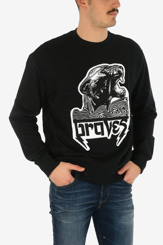 Embroidered S-BAY-WA Crew-Neck Sweatshirt