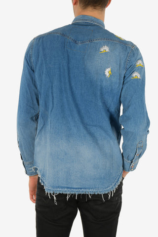 Embroidered Denim D-ROOKE Shirt