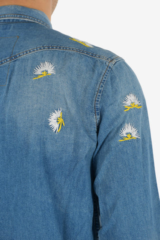 Embroidered Denim D-ROOKE Shirt