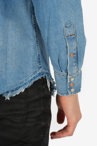 Embroidered Denim D-ROOKE Shirt