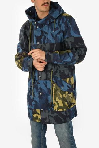 Camouflage J-DRONE Parka Jacket with Snap Button