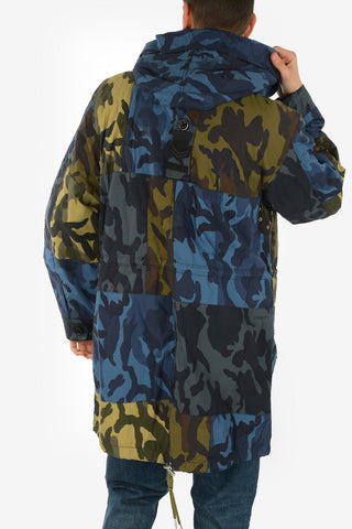 Camouflage J-DRONE Parka Jacket with Snap Button