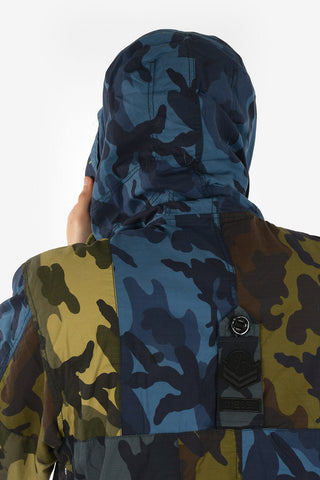 Camouflage J-DRONE Parka Jacket with Snap Button