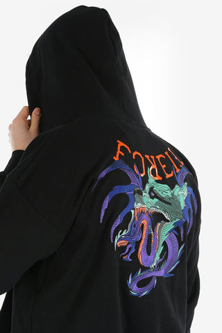 Embroidered Back Hooded S-ALBY-BX3 Sweatshirt