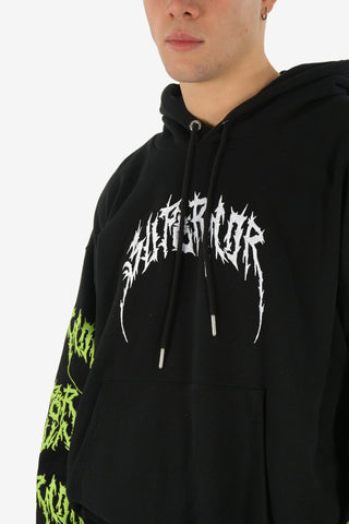 Embroidered Back Hooded S-ALBY-BX3 Sweatshirt