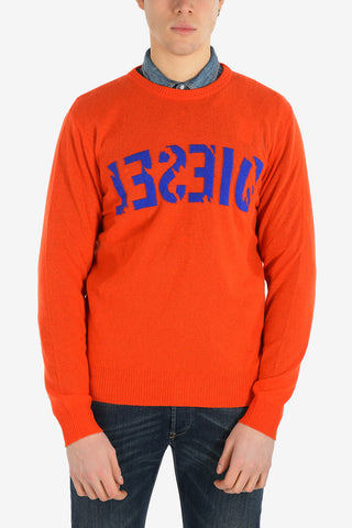 Wool and Cashmere K-JOY Crew-neck Sweater with Logo Embroidery