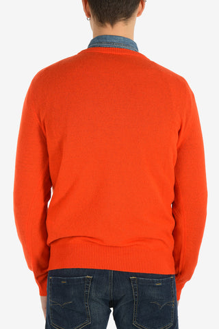 Wool and Cashmere K-JOY Crew-neck Sweater with Logo Embroidery