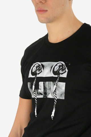 BLACK GOLD T-shirt TY-X1 con Ricamo e Stampa