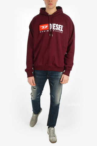 Logo-Embroidered Hooded S-DIVISION Sweatshirt